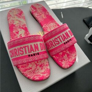 Christian Dior Dway Slides Bright Pink